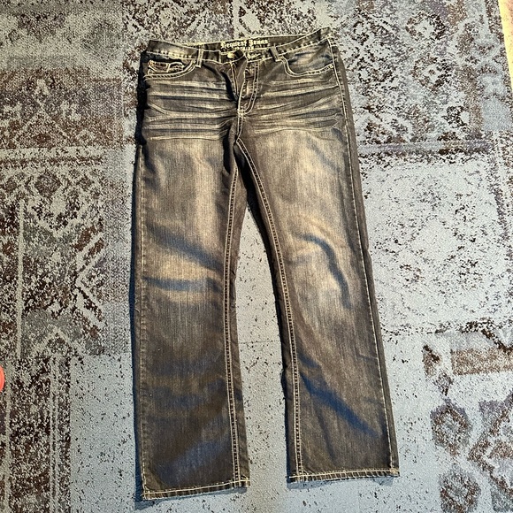 Rock Revival Request Men’s blue jeans 34w/32 - Picture 2 of 11